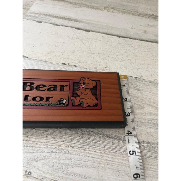Rectangular wooden Teddy Bear Collector plaque - Picture 4 of 4